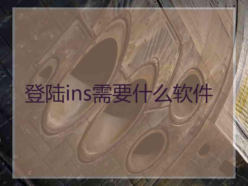 登陆ins需要什么软件