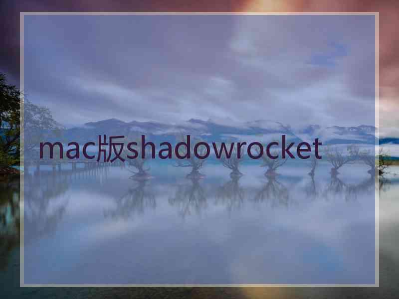 mac版shadowrocket